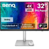 BenQ PD3226G 32" 4K UHD 3840x2160 144Hz Monitor für Designer, IPS, 95% P3, 100% sRGB, 90W Thunderbolt 4, Software-Kalibrierung, KVM, Daisy Chain, reflexionsfreies Nano Matte Panel, höhenverstellbar