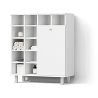 Livinity® Badschrank, Weiß, 13 Fächer, 1 Schubladen, Rechteckig, 78.4x91.6x34