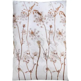 Heckett and Lane Bettwäsche 2er Set WILLA, 135 x 200 cm - Weiß - Beige - Baumwolle - mit Reißverschluss - 2er Set