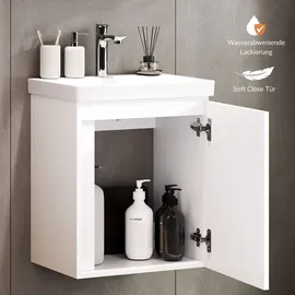 Planetmöbel Unterschrank mit Waschbecken 50 cm Weiß