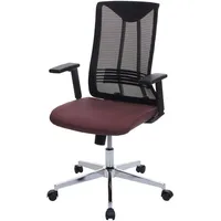 Mendler Bürostuhl HWC-J53, Drehstuhl Schreibtischstuhl, ergonomisch Kunstleder bordeaux-rot