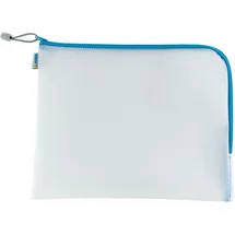 Herma Reißverschlussbeutel A4 überbreit transparent/blau, 1 St.