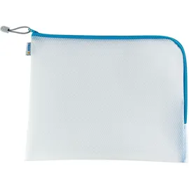 Herma Reißverschlussbeutel A4 überbreit transparent/blau, 1 St.
