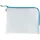 Herma Reißverschlussbeutel A4 überbreit transparent/blau, 1 St.