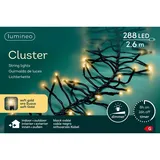 Lumineo Lichterkette CLUSTER 288 LED 2,6 m schwarzes Kabel | Schwarz