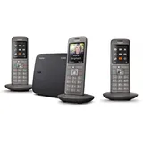 Gigaset CL660 Trio Set aus kabellosen Festnetztelefonen, anthrazitgrau