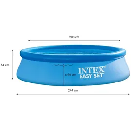 Intex Easy Set Quick Up Pool 244 x 61 cm inkl. Filterpumpe