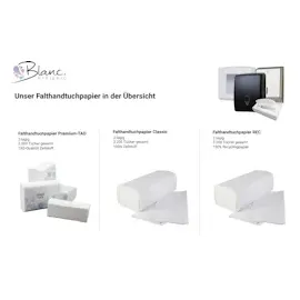 Blanc HYGIENIC Falthandtuchpapier 2-lagig 3.200 Tücher