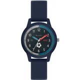 Tikkers ATK1071 Analog Quarz Uhr Gehäusefarbe Blau Silikonarmband Blau