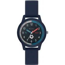 Tikkers ATK1071 Analog Quarz Uhr Gehäusefarbe Blau Silikonarmband Blau