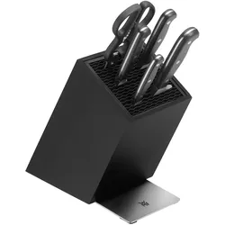 WMF Messer-Vorteils-Set 6-teilig SPITZENKLASSE PLUS mit FlexTec Messerblock schwarz