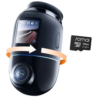 Xiaomi 70mai Dash Cam X800, 4K Omni Schwarz - Mit 70mai 128 GB SD-Karte,