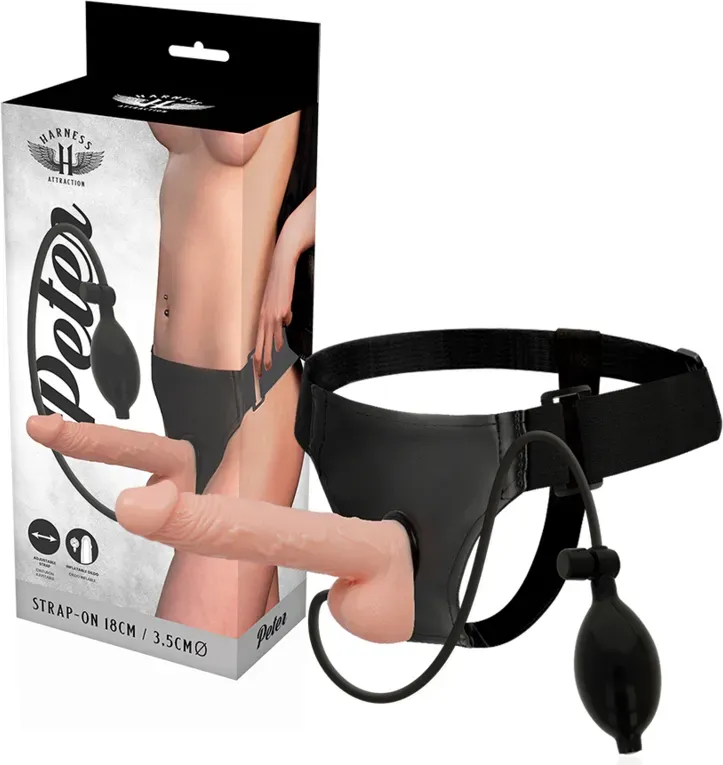 HARNESS ATTRACTION - RNES PETER MIT AUFBLASBAREM PENIS 18 CM -O- 3.5 CM