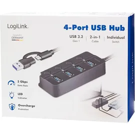 Logilink UA0419 USB 3.2 Gen1 Hub 4 Port