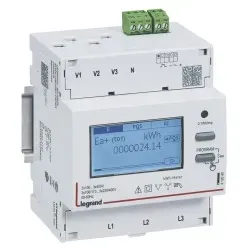 Legrand 412040 Energiezähler EMDX3, 3-ph., Anschl.über Stromwandler x/5, Impulsausgang, 4TE 1