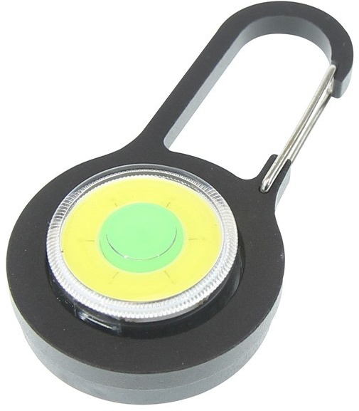 Karabiner mit LED Beleuchtung, Sila K50range COB-LED mit rotem oder weißem Licht inklusive Batterien