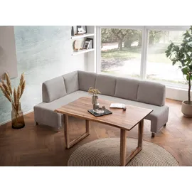exxpo - sofa fashion Eckbank EXXPO - SOFA FASHION "Intenso, viele Bezugsstoffe Cord, Struktur 243/158 cm (B/T)", braun (cappuccino), B:243cm H:91cm T:158cm, NaturLeder;Strukturstoff (Zusammensetzung: Polyester 100%);Luxus-Microfaser (Zusammensetzung: Aufgeflockte 100%