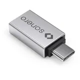 Sonero USB-C auf USB-A Adapter Silber/Grau