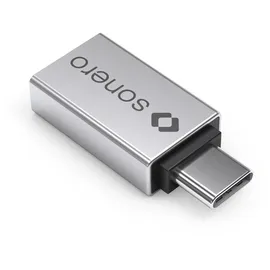 Sonero USB-C auf USB-A Adapter Silber/Grau