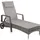 Tectake Sonnenliege 196 x 72 x 57 - 94,5 cm Grau