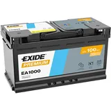 Exide EA1000 Premium Carbon Boost 100Ah 900A (EN)