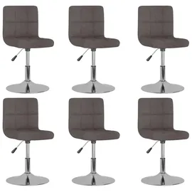 vidaXL Esszimmerstuhl Drehbar Taupe Polyester 6 Stk.