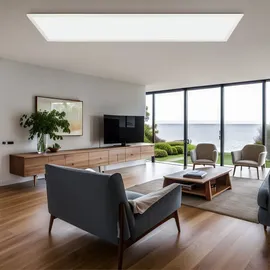 GLOBO Aufbau Panel LED Deckenleuchte dimmbar mit Fernbedienung Tageslichtlampe Deckenlampe weiß, 40W 2200lm warmweiß-kaltweiß, LxH 120 cm