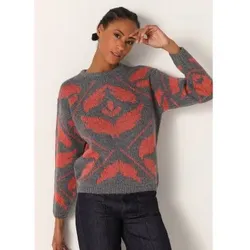 Victorio & Lucchino, V&L für Herren. 3645776 Grauer Pullover mit geripptem Rundhalsausschnitt (S), Lässig, Acryl, Langarm