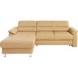 sit&more Ecksofa SIT & MORE "Ascara L-Form", braun (cappuccino), B:251cm H:85cm T:165cm, NaturLeder;Luxus-Microfaser (100% Polyester);Softlux-Kunstleder;Primabelle-Microfaser (100% Polyester), Sofas, Ecksofa, inklusive Boxspring/Federkern-Polsterung, wahlweise mit