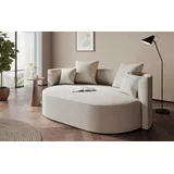 LeGer Home by Lena Gercke 2,5-Sitzer "ISALIE, rundes Loungesofa, mit Kissen, perfekt gepolstert", beige (creme), B:200cm H:98cm T:145cm, LEGER HOME BY LENA GERCKE, Sofas, moderne Stoffe, mit 4 Zierkissen, extra große Sitzfläche