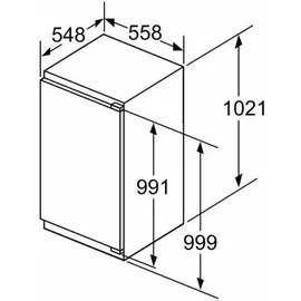 Siemens iQ500 KI32LADD1 Einbaukühlschrank (147 l, 1021 mm hoch)