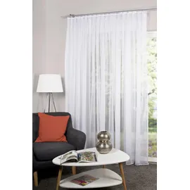 HOMEbasics Fertigstore Uni, Feinsable Sablio Weiß, ca. 450x175cm