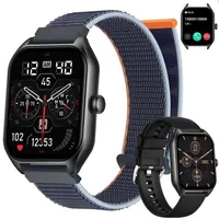 OKWISH Smartwatch integrierte Herren-Fitnessuhr mit mehr als 50 Sportmodi, mit Anruffunktion, Blutsauerstoff, Herzfrequenz, Schrittzähler,Dunkelblau