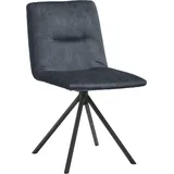 Polsterstuhl MUSTERRING "JustB SP500", blau (indigo), 1 Stk., Veloursstoff, drehbar, Stühle, ohne Armlehne, wahlweise mit Drehfunktion, Stativgestell in schwarz