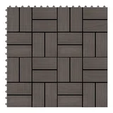 vidaXL 22 Stk. Terrassenfliesen 30 x 30 cm 2 qm WPC Dunkelbraun
