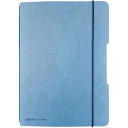 herlitz Notizheft flex, Leinen, A5, 40 Blatt, hellblau, punktiert
