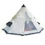 Skandika Tipi Goathi 550 Protect - wasserfest - 3 m Stehhöhe, beige 10 Personen,
