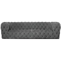 JVmoebel Chesterfield-Sofa, Gelbe Chesterfield Couch Viersitzer xxl big sofa gemütliche grau