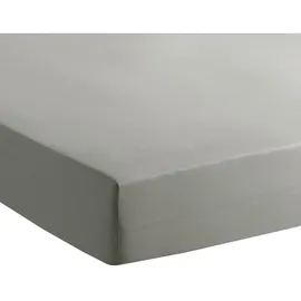 Traumschlaf Spannbettlaken Baumwolle-Jersey-Elasthan 120 x 200 - 130 x 200 cm Grau 2 St.