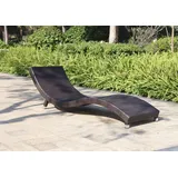 Garden Pleasure Caracas Sonnenliege 199 x 59 x 62 cm coffee inkl. Auflage