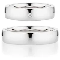 Bruno Banani Trauring Schmuck Geschenk Ehering Hochzeit Damenring Herrenring, wahlweise mit oder ohne Brillant, Made in Germany silberfarben 63