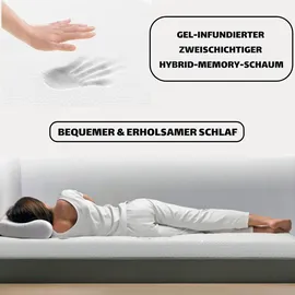 sleepy owl Topper Gel-Memory Matratzentopper 140x200x7 cm H2 & H3, Atmungsaktiv, Rutschfest, Abnehmbar & Waschbar