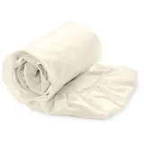 Yellow Spannbettlaken Perkal 140 x 200 cm beige