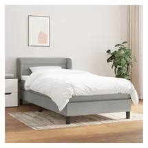 vidaXL Boxspringbett 100 x 200 cm Hellgrau
