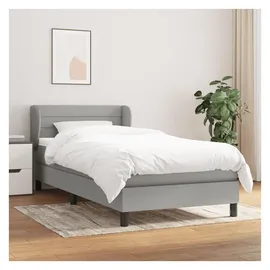 vidaXL Boxspringbett 100 x 200 cm Hellgrau