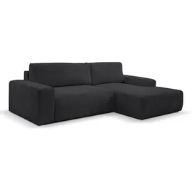 werk2 Ecksofa WERK2 "Rotterdam-L, kuschelweicher Cord oder Breitcord, L-Form, Breite 267 cm", grau (anthrazit), B:267cm H:85cm T:165cm, 90% Polyester, 10% Nylon, Sofas, Ecksofa, Design Ecksofa mit Schlaffunktion & Bettkasten, Cord, Anthrazit