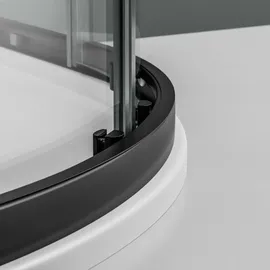 nextrend - gmbh NT509 Runddusche mit Schiebetüren 90 x 90 cm schwarz matt