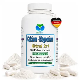 VitalLife Calcium Magnesium Citrat Komplex Kapseln 360 St.