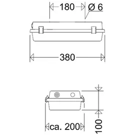 Schuch LED-Feuchtraum-Notleuchte 164KL 1 L15G2 ZB
