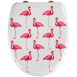 WENKO WC-Sitz »Flamingo«, Duroplast, oval,  mit Softclose-Funktion - bunt